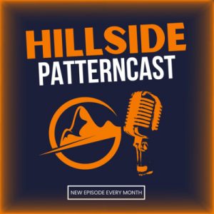 Hillside Patterncast blue and orange podcast logo